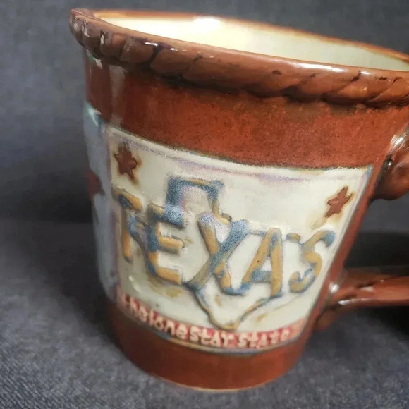 Home Studio Laredo "Texas" Coffee Mugs Set of 2 - Picture 2 of 7